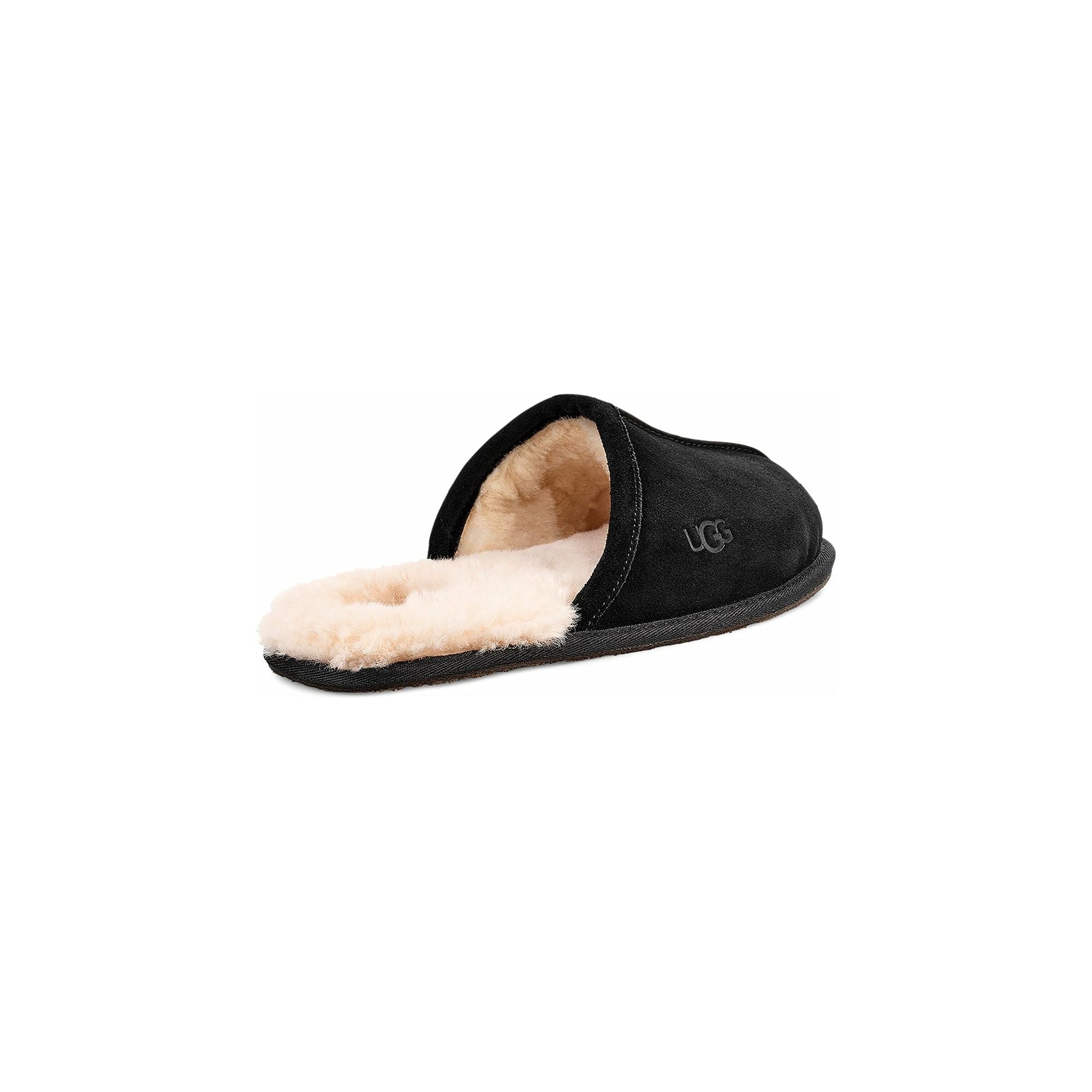UGG Men's Scuff Slipper - Black Suede Indoor/Outdoor House Shoes for Comfort & Warmth - Perfect for Home, Lounge & Backyard Relaxation