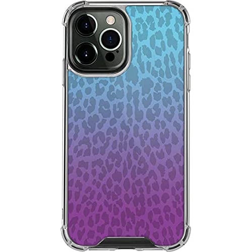 Skinit Clear Phone Case for iPhone 13 Pro Max - Cheetah Print Purple & Blue Protective Cover | Slim Fit, Scratch Resistant | Perfect for Everyday Use, Travel & Fashion Accessory