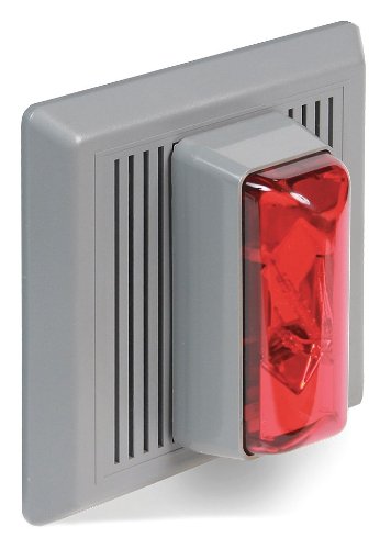 Red Horn Strobe Light Alarm - 120VAC for Emergency Alert & Safety Warning in Warehouses, Factories & Commercial Buildings