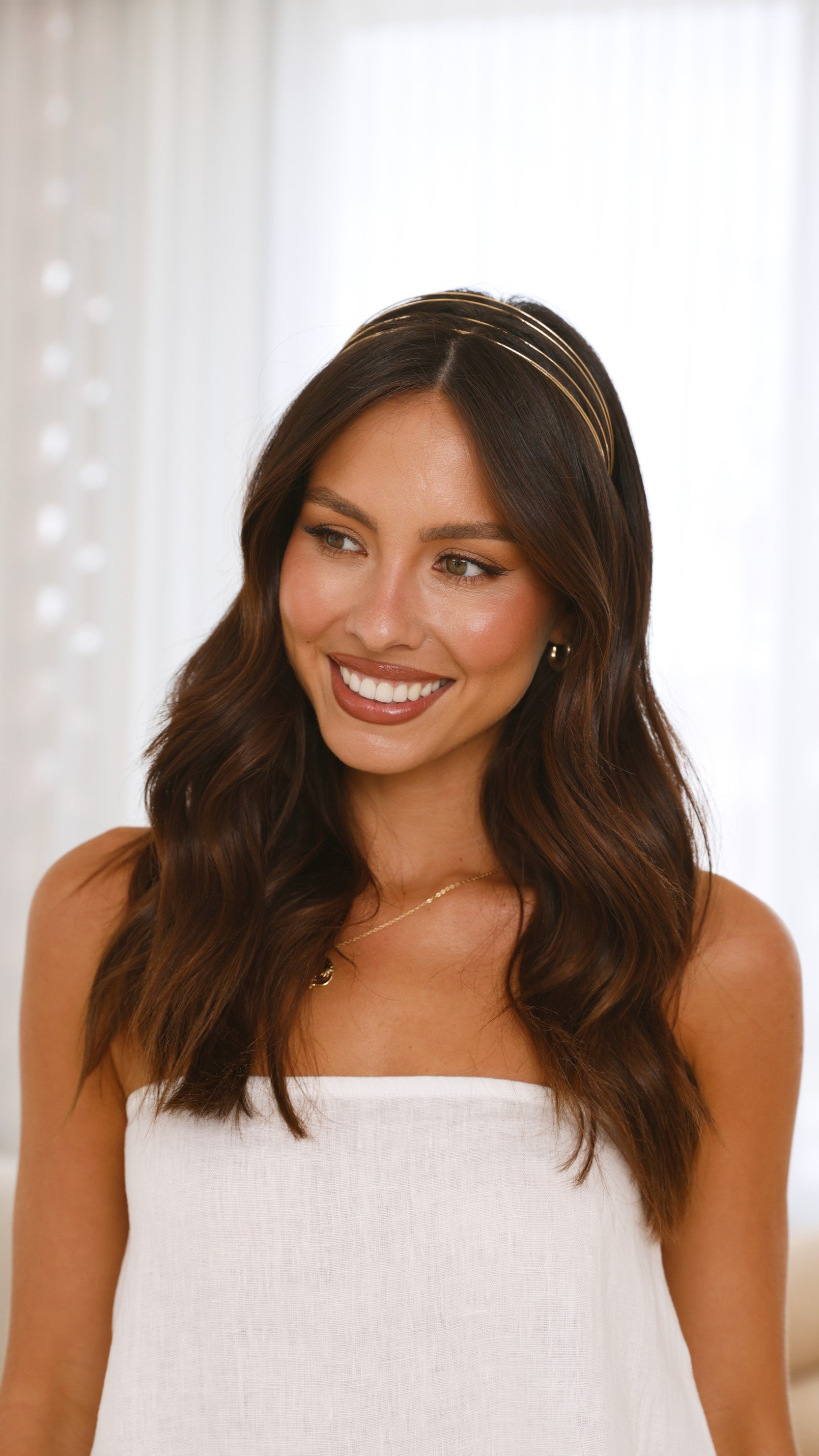 Lillian Gold Headband for Women - Elegant Hair Accessory for Parties, Weddings & Everyday Wear