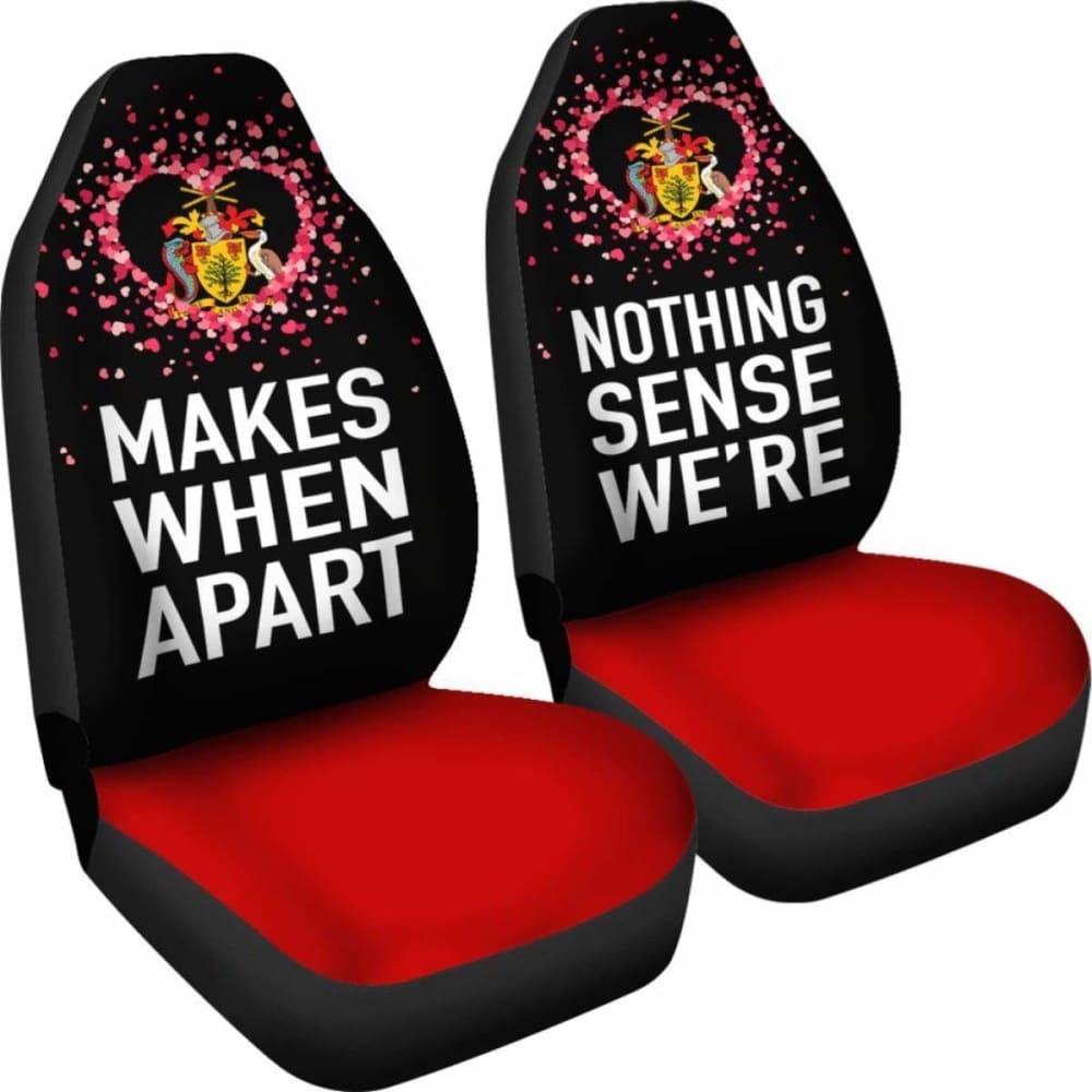 Premium Barbados Car Seat Covers for Couples - Valentine's Day Gift Set of 2 - Soft & Durable Auto Accessories for Cars, Trucks & SUVs - Perfect for Road Trips, Date Nights & Romantic Getaways