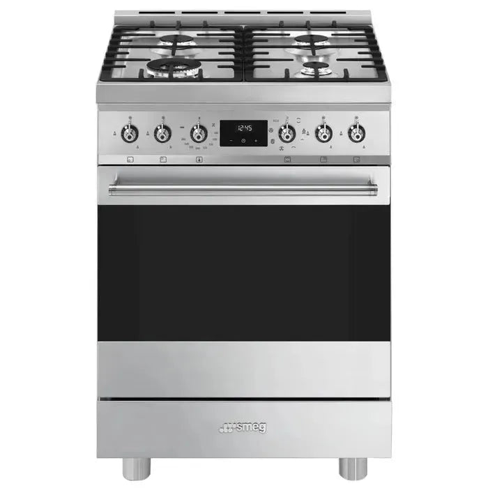 Smeg 60cm Classic Freestanding Gas Cooker - Stainless Steel Design | Professional Kitchen Appliance for Home Cooking & Baking | Perfect for Modern Kitchens & Restaurant Use