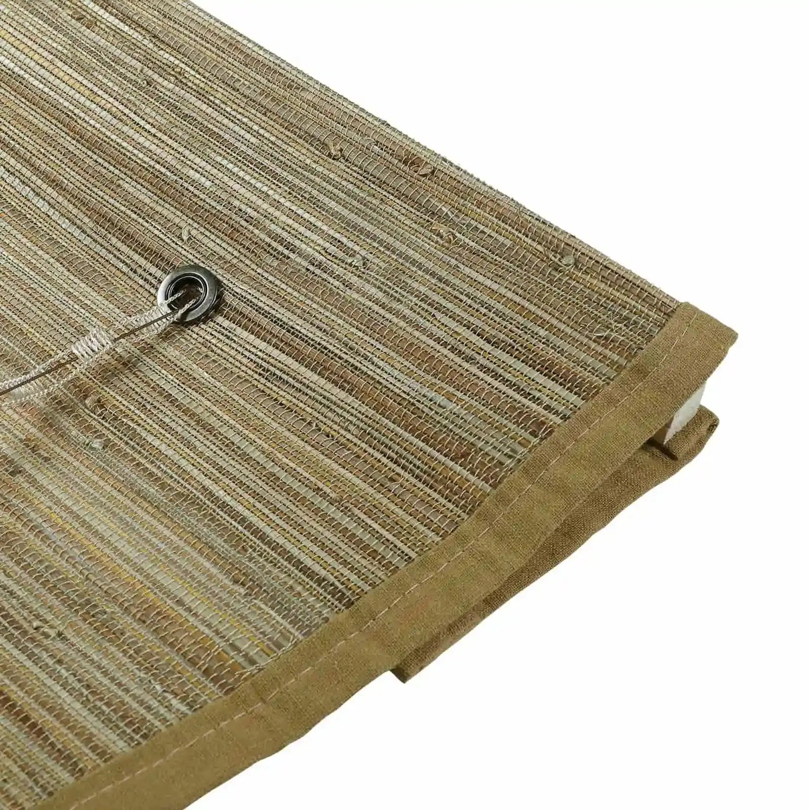 Rae Natural Ramie Bamboo Woven Shades - Series P | Eco-Friendly Window Coverings for Living Room, Bedroom & Patio | Light Filtering & UV Protection