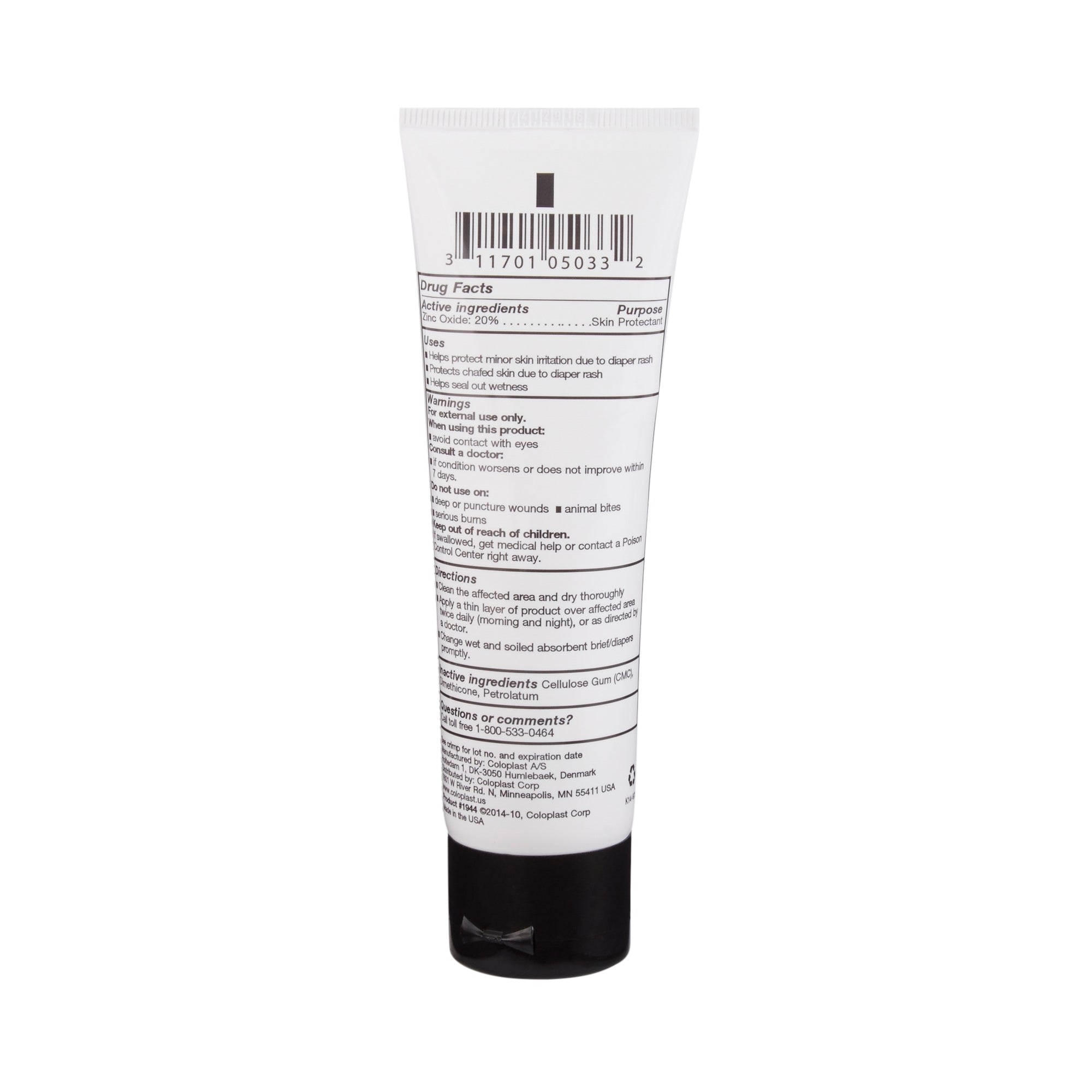 Critic Aid Thick Moisture Barrier Skin Paste for Diaper Rash & Skin Protection - 2.5 oz Tube - Ideal for Babies, Adults & Sensitive Skin Care
