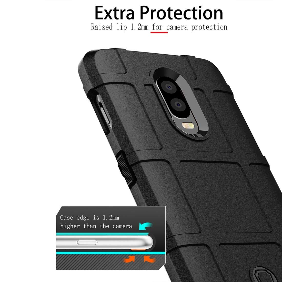 Shockproof Silicone Phone Case for OnePlus 6T - Full Body Protection Cover | Durable Anti-Slip Grip for Everyday Use & Outdoor Activities