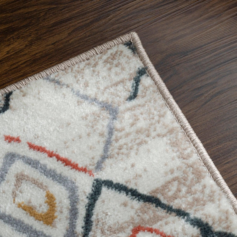 Southwestern Geometric Indoor Area Rug or Runner Rug - Boho Chic Home Decor for Living Room, Bedroom, or Entryway
