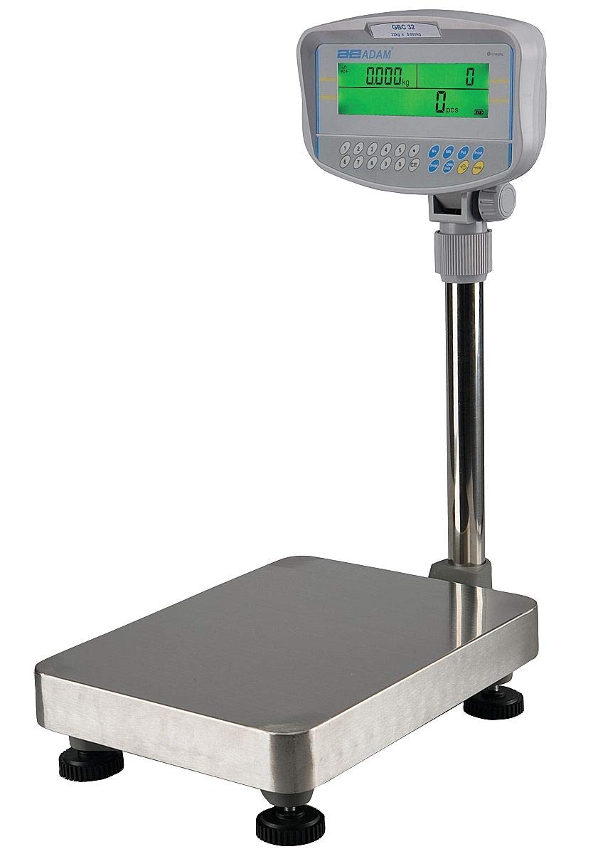 Adam Equipment GBK 60AM Digital Bench Scale - 30kg/60lb Capacity with Backlit LCD Display - Perfect for Shipping, Packaging, and Industrial Weighing Applications