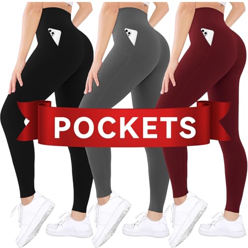 3 Packs With Pocket-black/Dark Gray/Red