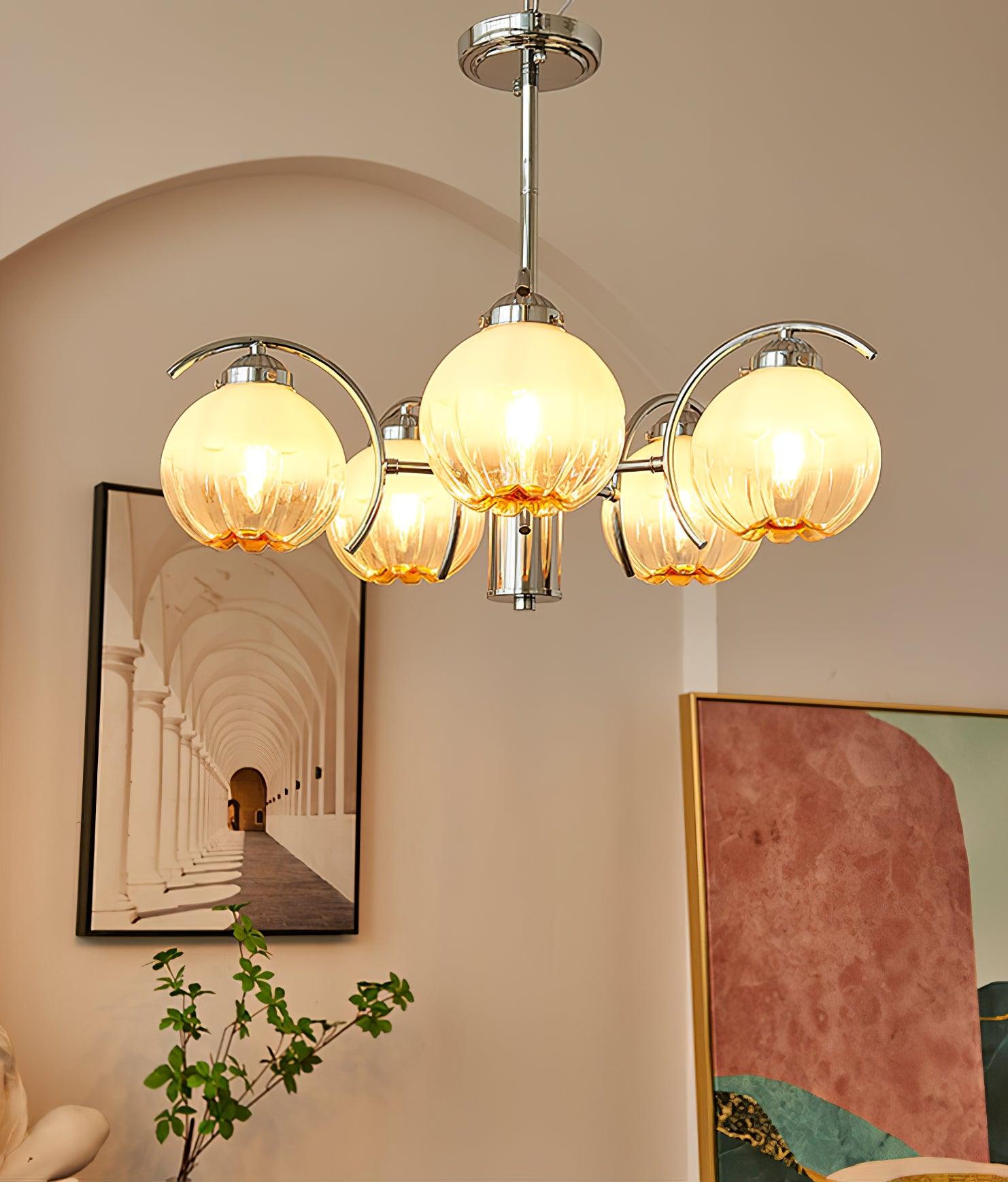 Litchford Crystal Chandelier - Elegant Modern Ceiling Light Fixture for Dining Room, Living Room & Bedroom | Perfect for Home Decor & Wedding Venue Lighting