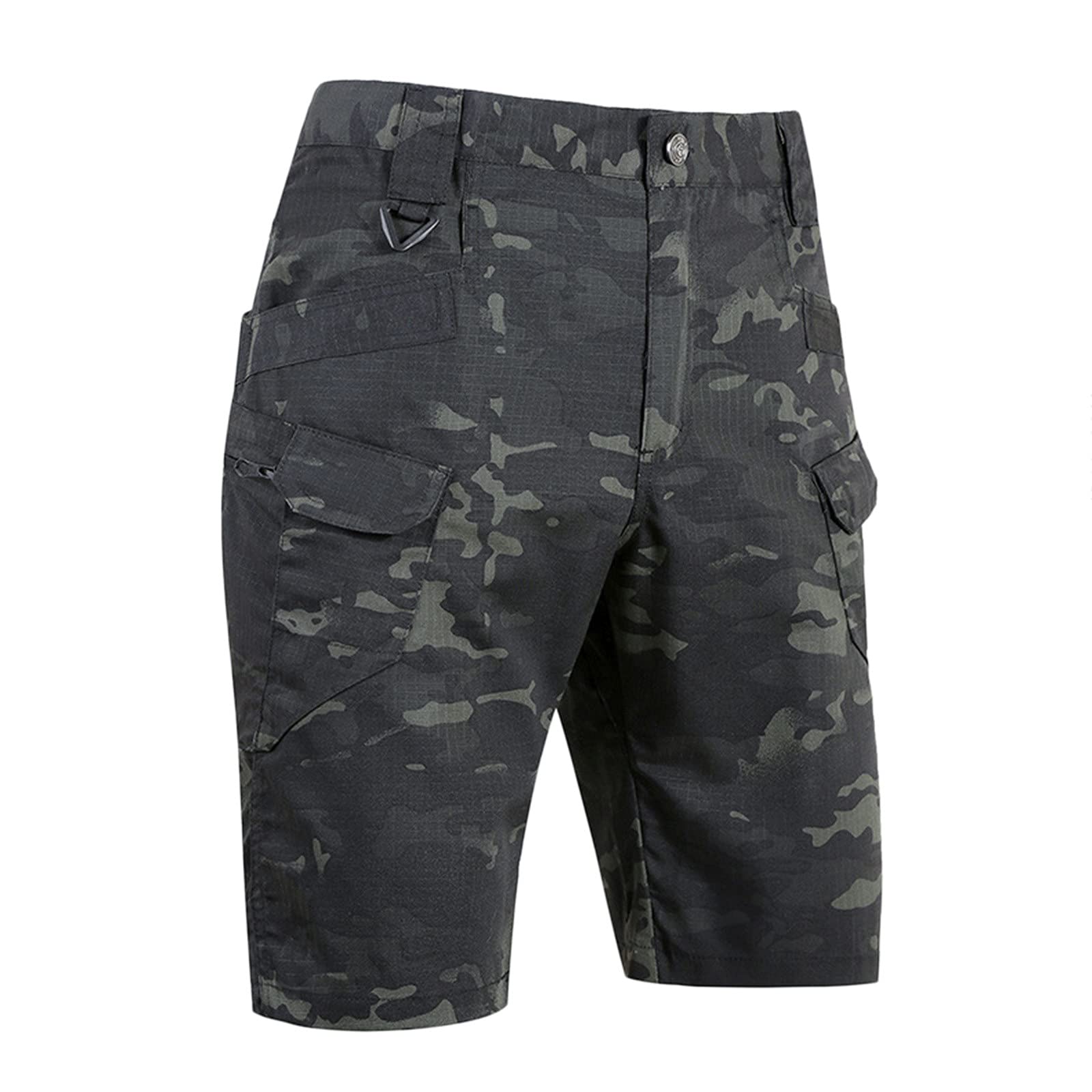 Men's 7 Inch Camouflage Outdoor Shorts - Waterproof, Scratch-Resistant & Quick-Dry for Hiking, Camping & Fishing | Tactical Cargo Pants with Multi-Pockets