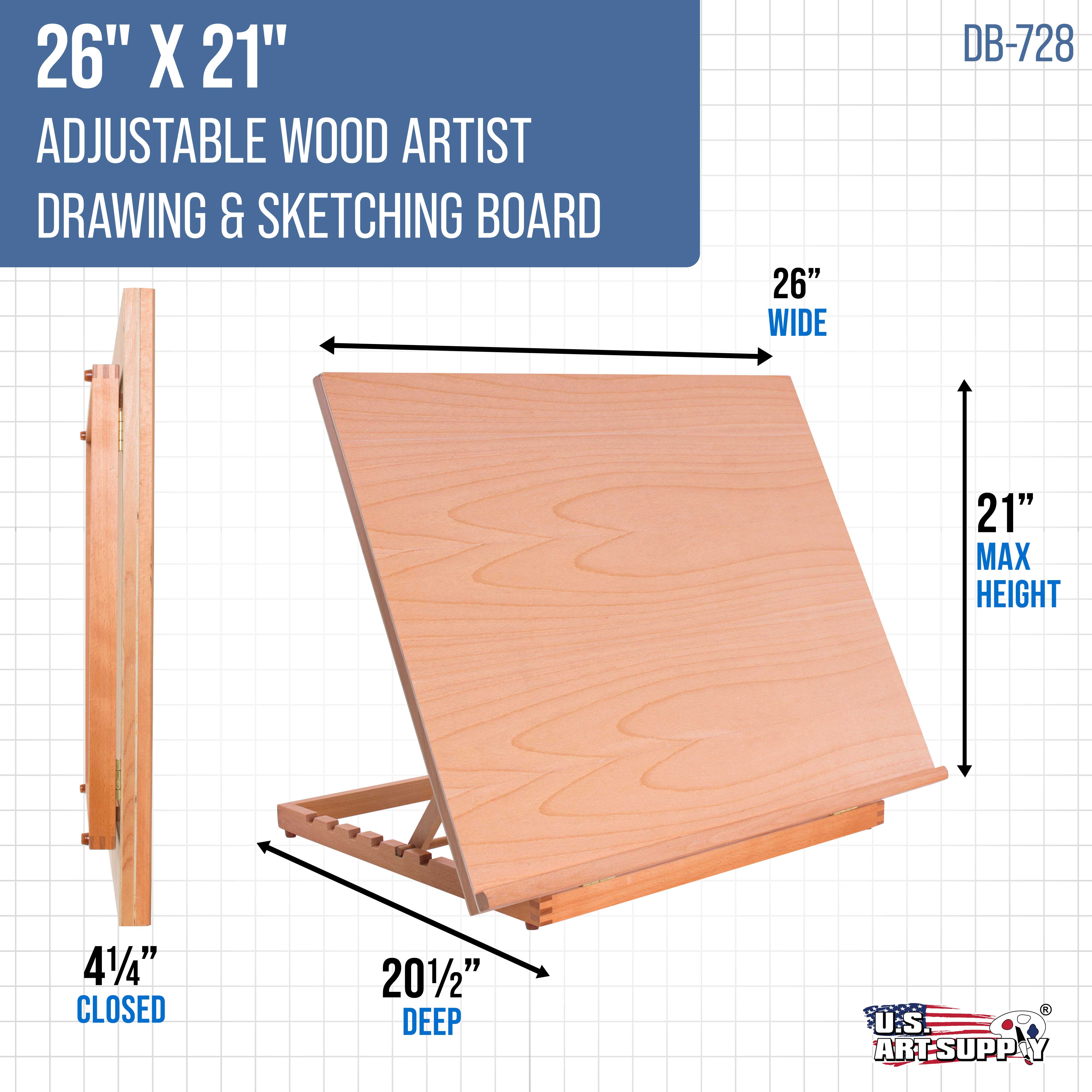 Adjustable Beechwood Drawing Board 26