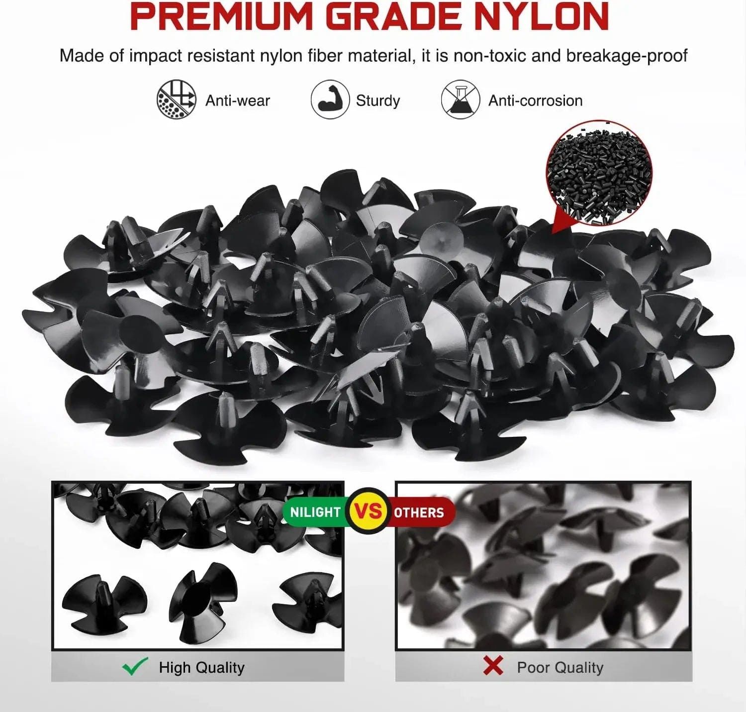 50 Pcs 30mm Head 8.7mm Hole Hood Insulation Push Retainer Clips for Chrysler 4878883AA, Dodge Neon 1996-2005, Jeep Grand Cherokee 2009 On - Automotive Engine Bay Fasteners for Secure Hood Liner Installation