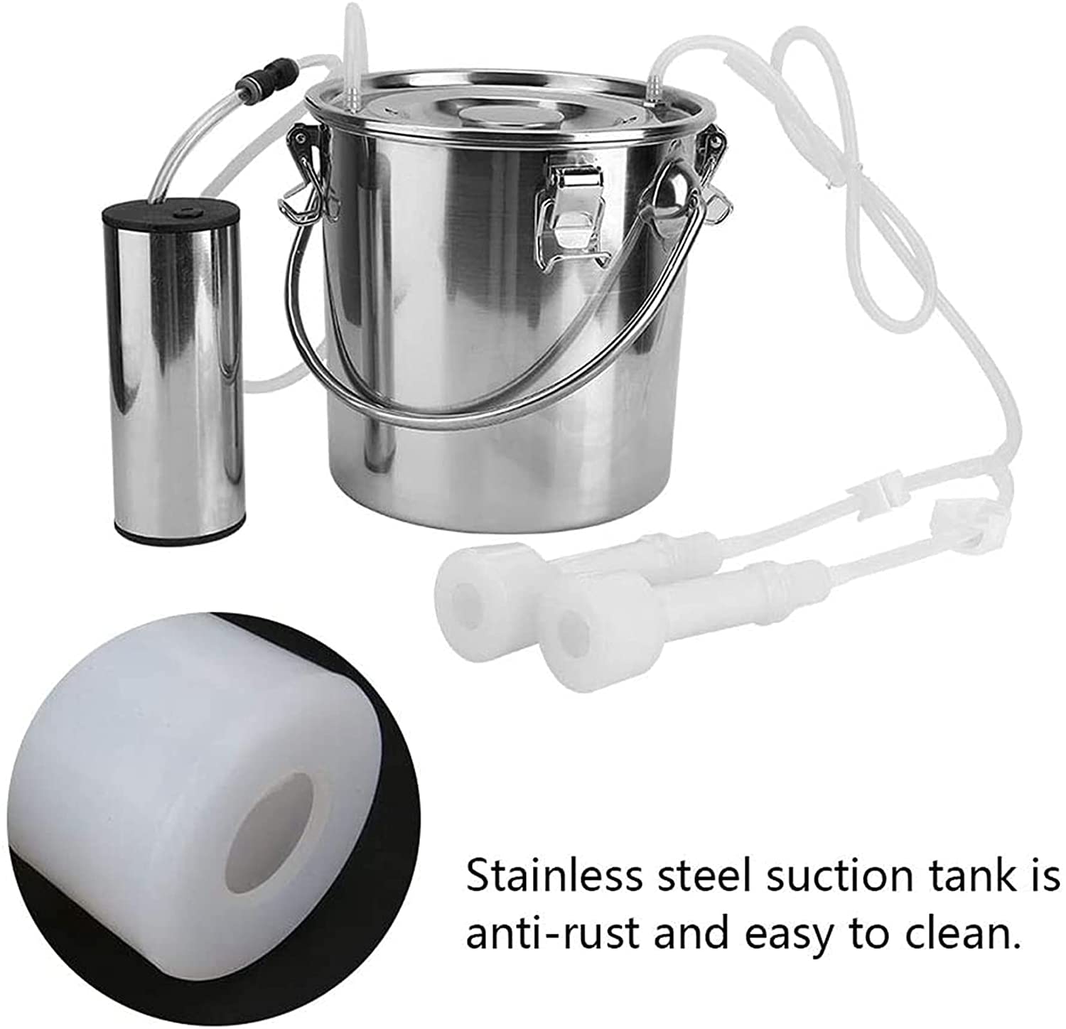 Portable Electric Milking Machine for Goats, Cows & Sheep - Automatic Pulse Milking Equipment for Dairy Farms, Homesteads & Small Livestock Owners (Ideal for Farm Use, Home Dairy Production & Animal Care)