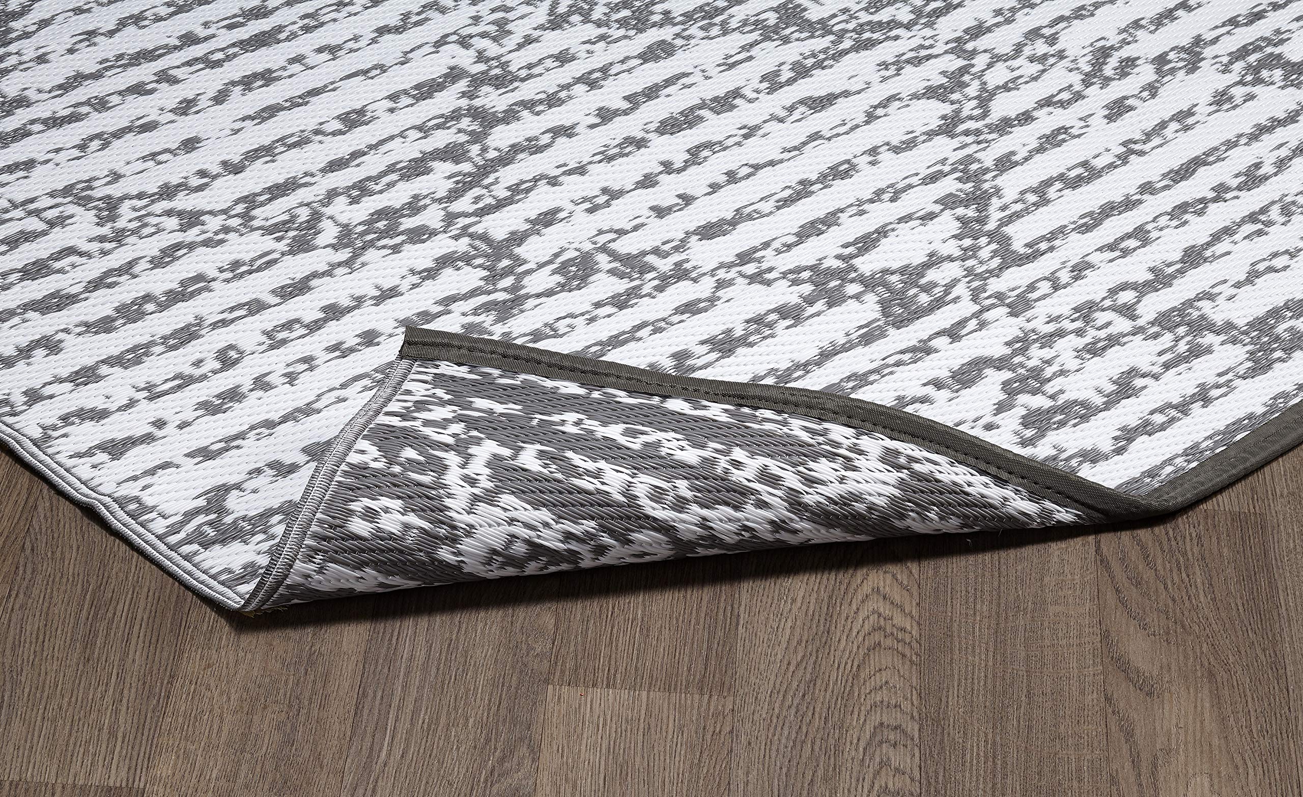 Fiesta Premium Quick Dry Reversible Plastic Rug - Indoor/Outdoor Use for RV, Camping, Beach, Picnic, Patio & Poolside - 6x9 Feet - Perfect for Outdoor Adventures & Home Decor