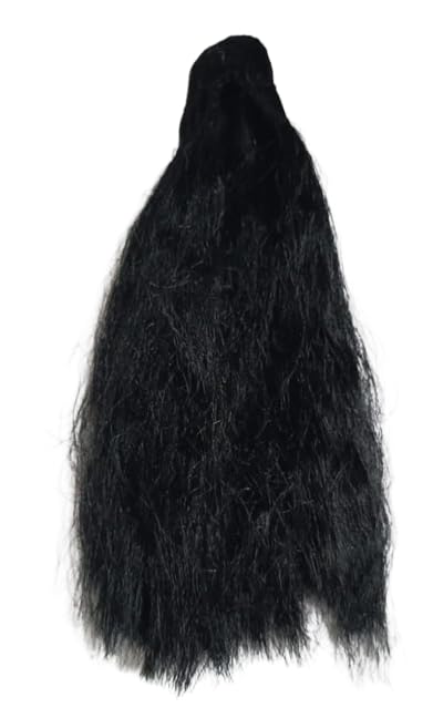 Metal Doll Beauty Tool - Yellow Face with Black Hair Wig for Varalakshmi Pooja & Nombu (1 Set) | Perfect for Hindu Rituals, Home Decor & Gift Giving