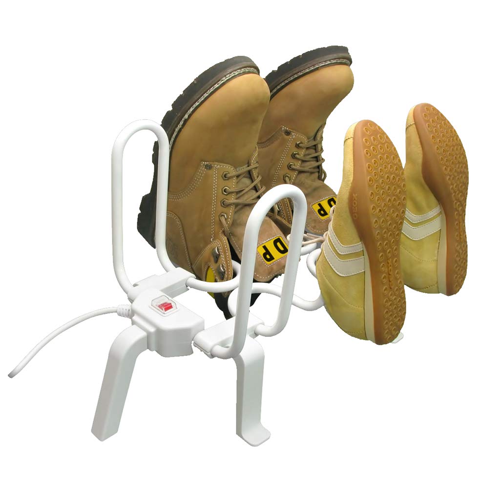 Portable Shoe Dryer & Boot Warmer - Fast Drying for Shoes, Boots, Gloves, Hats & Socks | Electric Footwear Dryer for Ski Boots & Winter Gear | Perfect for Travel, Camping & Outdoor Activities (White)