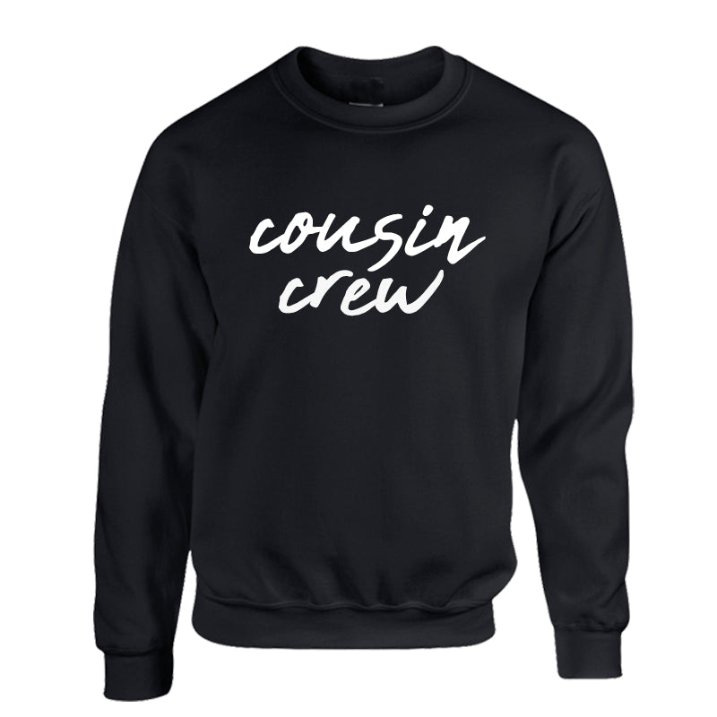 Cousin Crew Kids Sweatshirts Black (MRK X) - Soft & Comfortable Pullover Hoodie for Boys & Girls - Perfect for Family Outings & School Activities