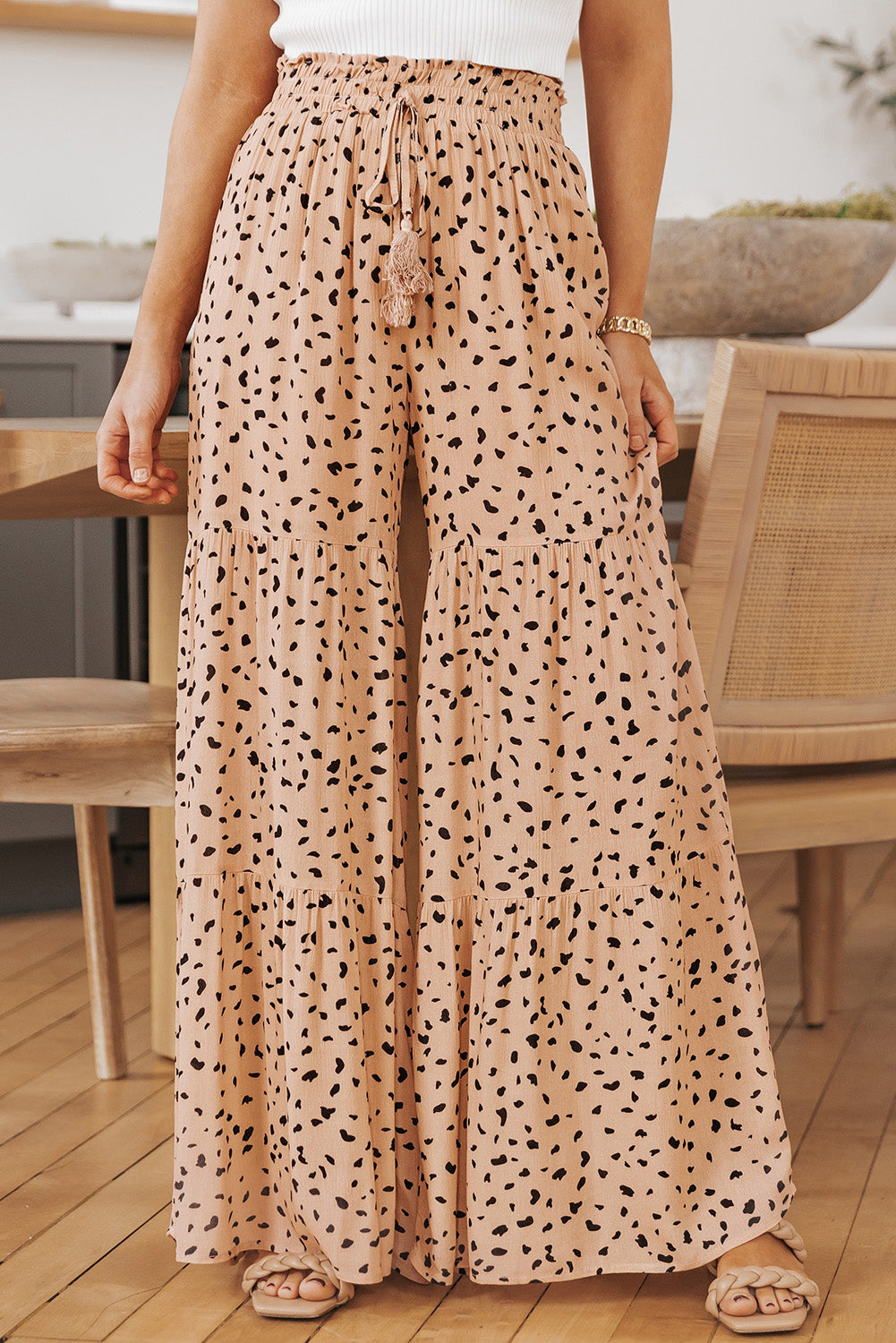 Bohemian Tassel Wide Leg Pants for Women - Comfortable Resort Wear & Beach Vacation Outfit