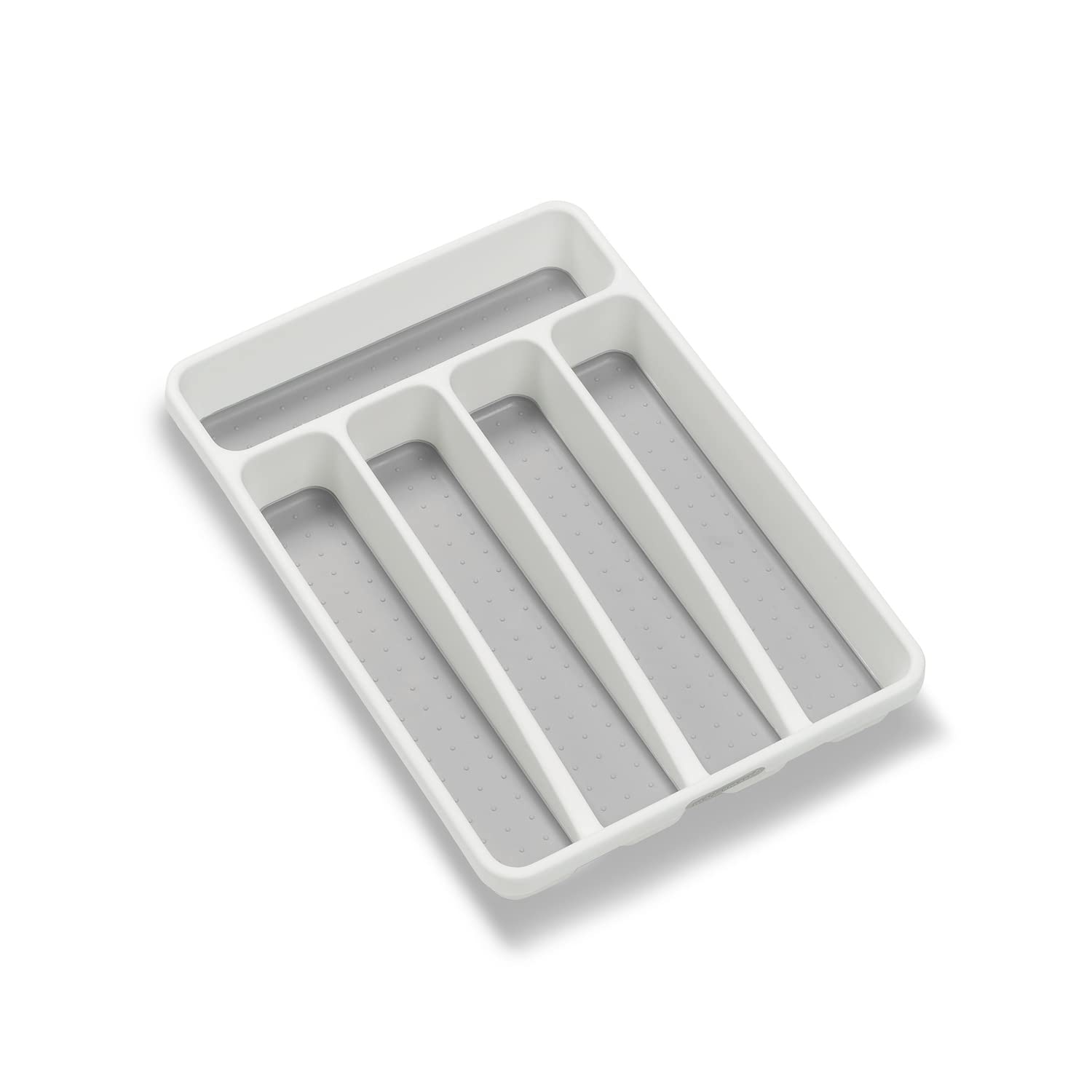 Madesmart Mini Silverware Tray - White Plastic Drawer Organizer for Kitchen & Office Storage