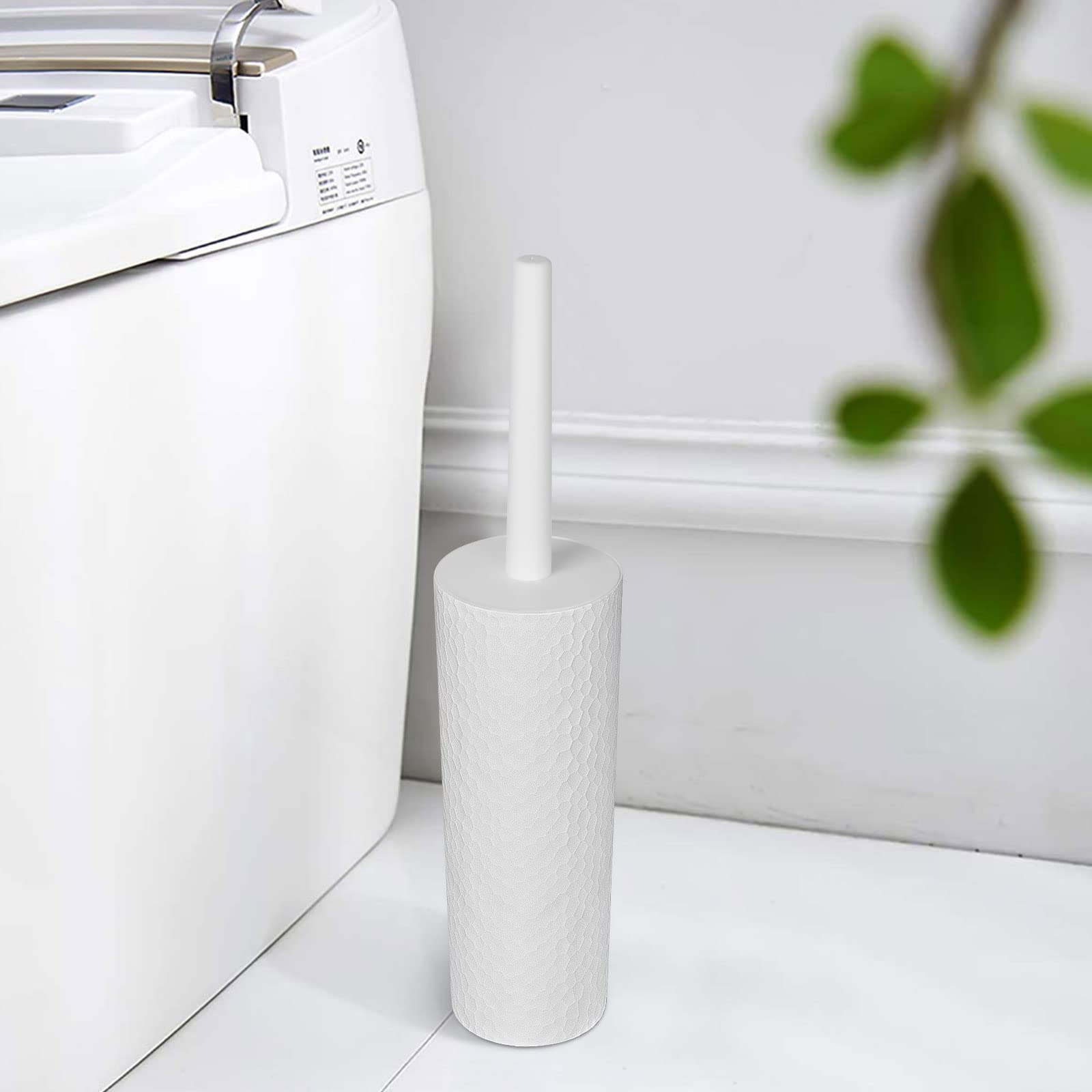 Topsky 2-Pack Toilet Brush Set with Holder & Replacements - Durable Bathroom Cleaning for Home