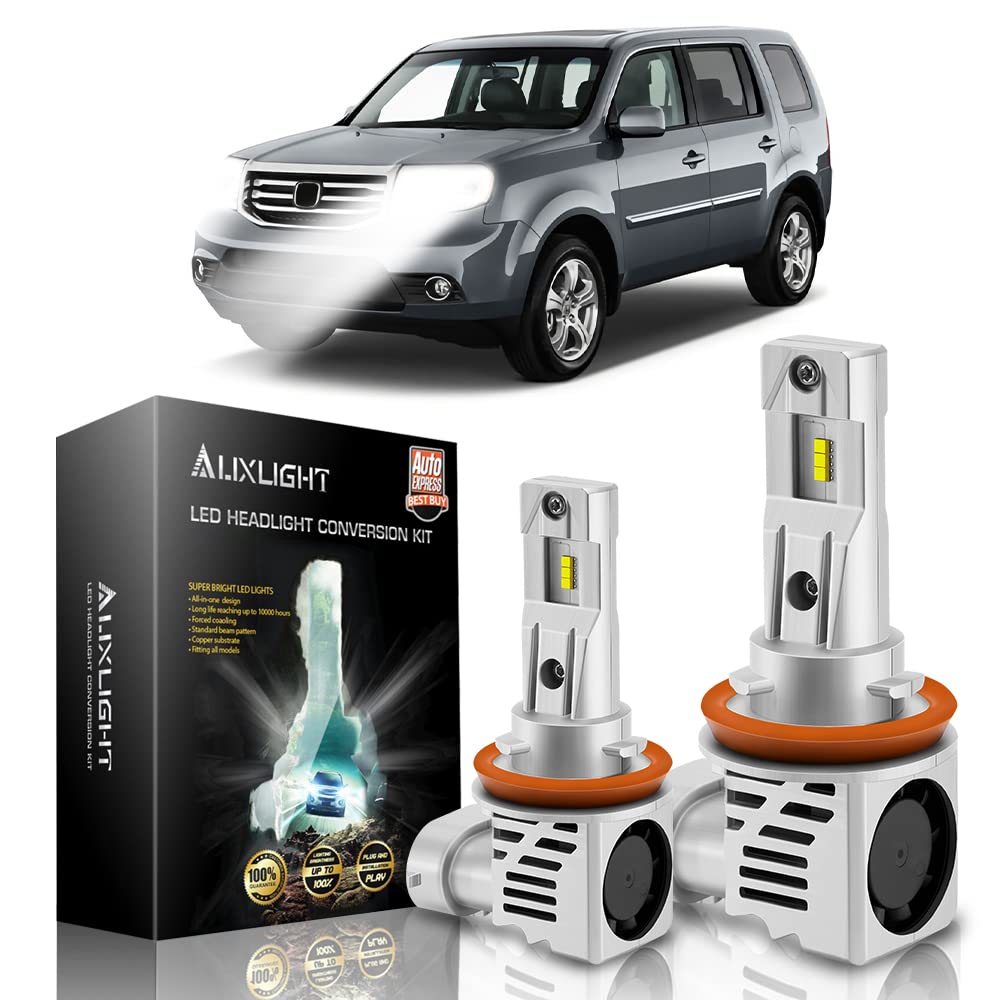 AUXLIGHT H11 H8 H9 LED Headlight Bulbs - 12000 Lumens, 6000K Cool White, Plug-N-Play Conversion Kit - Compatible with 2006-2018 Honda Pilot - Perfect for Night Driving, Foggy Conditions & Off-Road Adventures (Pack of 2)