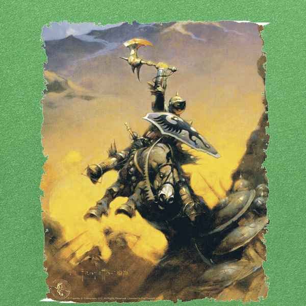 Eternal Champion by Frank Frazetta Men's Graphic T-Shirt - Vintage Art Tee for Casual Wear & Comic Con