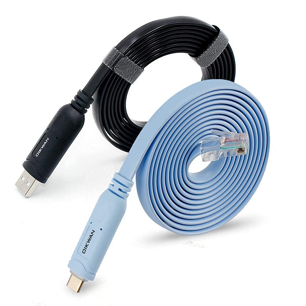 FTDI USB-C to RJ45 Console Cable - 6ft High-Speed Serial Adapter for Network Equipment (Perfect for Cisco Routers, Switches & Server Configuration)