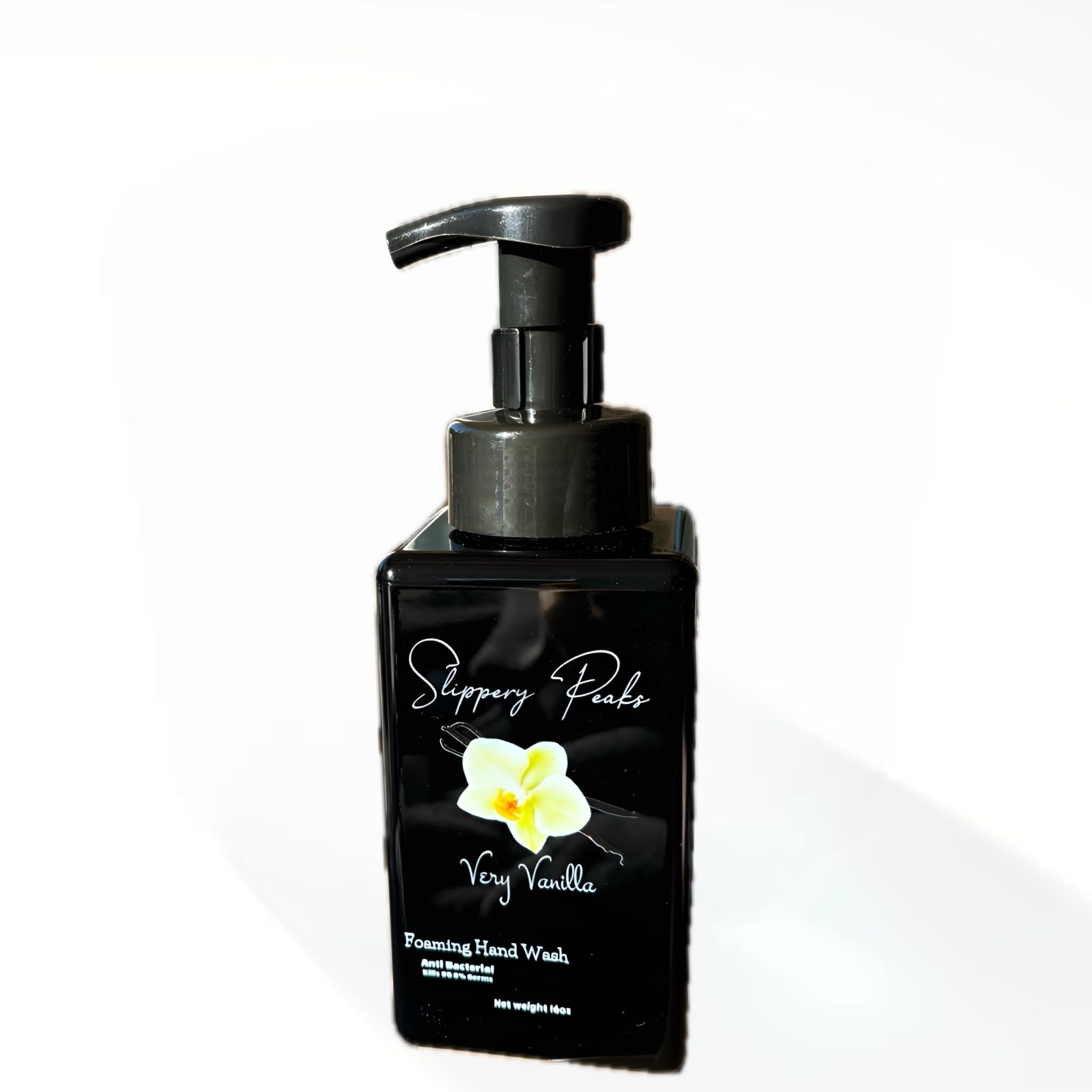 Very Vanilla Foaming Hand Soap - 16 oz with Black Pump Bottle | Moisturizing & Antibacterial | Perfect for Kitchen, Bathroom & Office Use