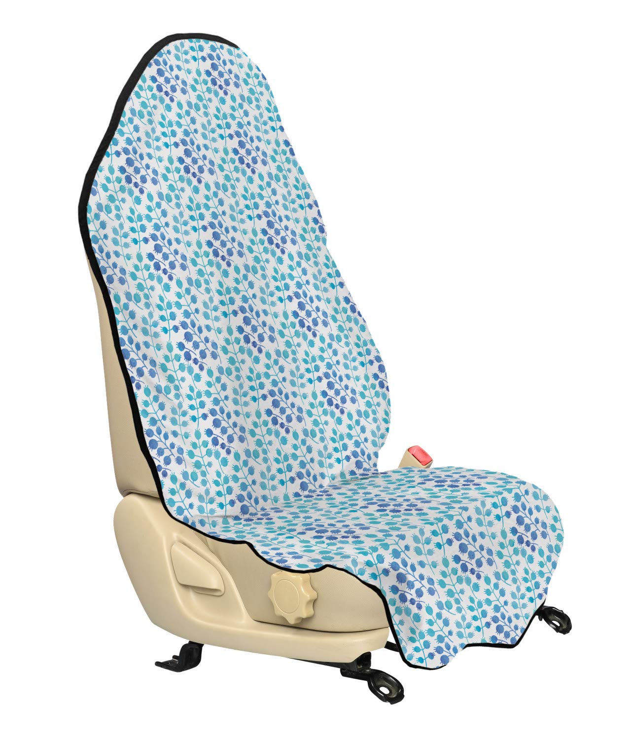 Ambesonne Watercolor Flowers Car Seat Cover - Universal Fit Non-Slip Protector 30