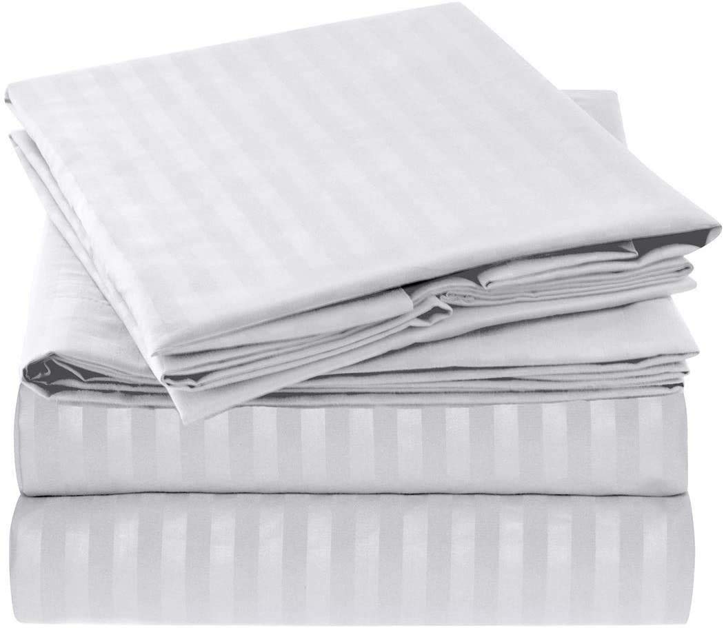 1000 Thread Count 100% Egyptian Cotton 6-Piece Queen Bed Sheet Set - Ultra Soft, Deep Pocket (Fits 24