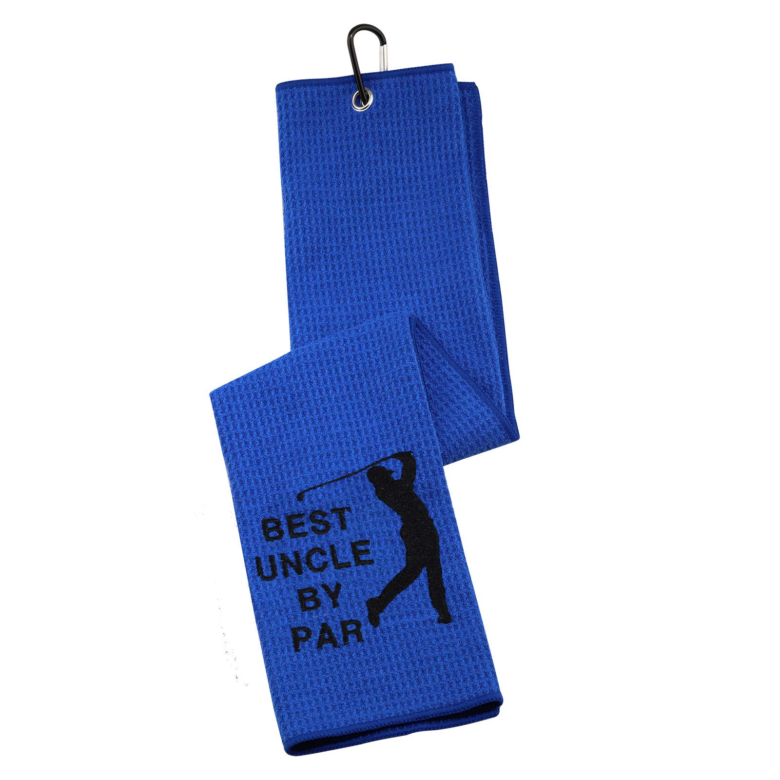 Best Uncle by Par Embroidered Golf Towel with Clip - Premium Golf Gift for Men - Perfect for Golf Courses, Driving Ranges & Father's Day Gifts