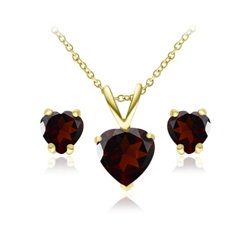 Garnet - Yellow Gold Flash