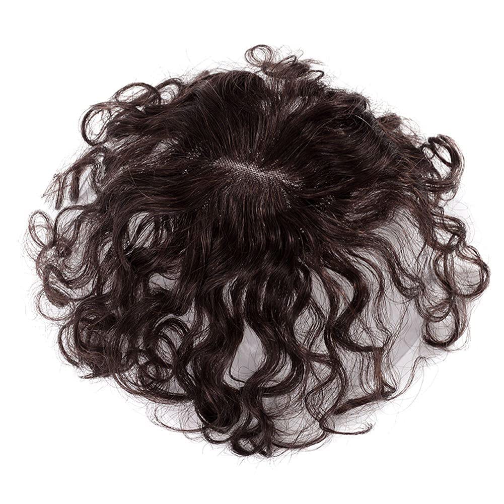 Maery Short Curly Human Hair Topper for Women - 8