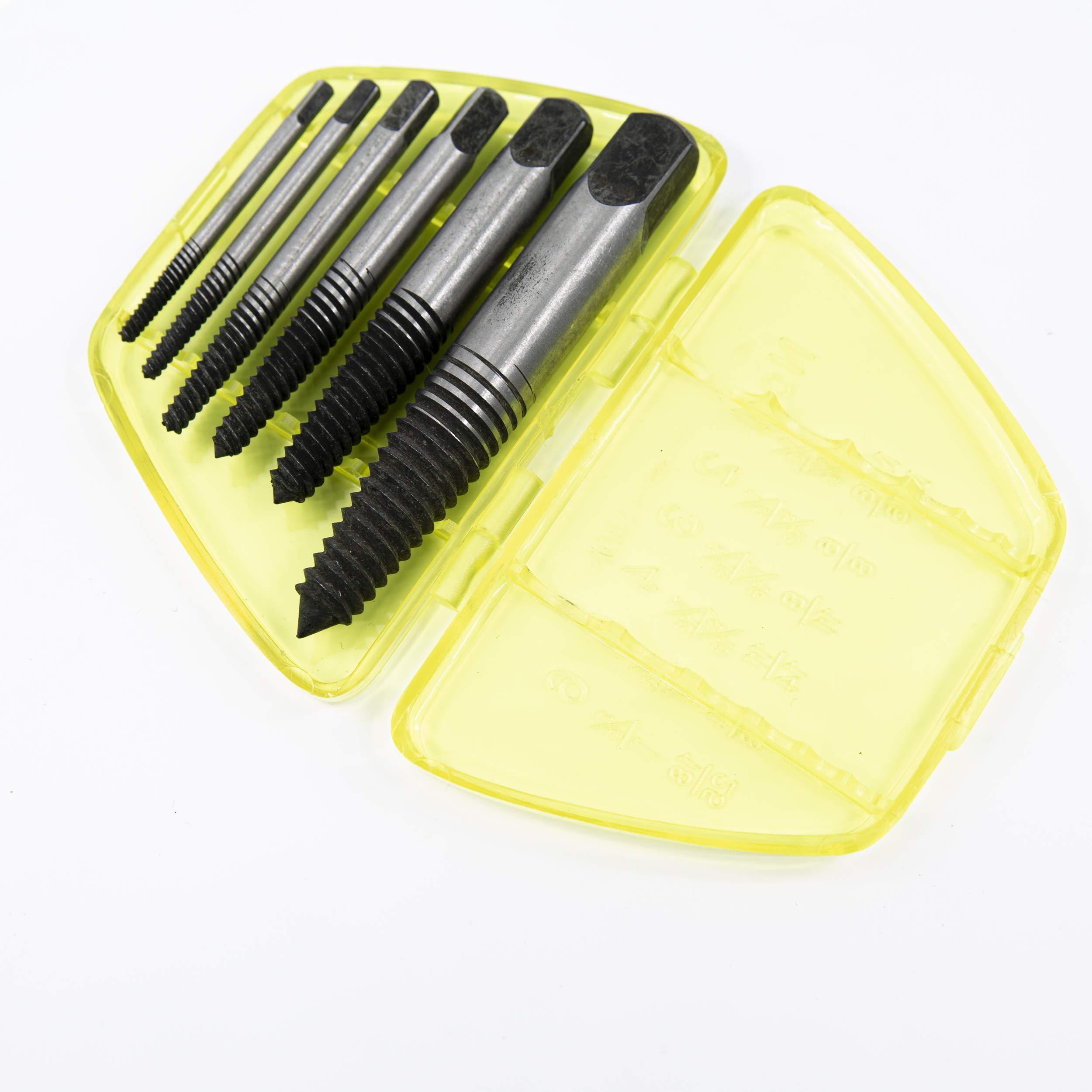 Genius Tools 6-Piece Screw Extractor Set AT-EX6 | Easy Broken Bolt & Screw Removal Kit for DIY & Professional Use