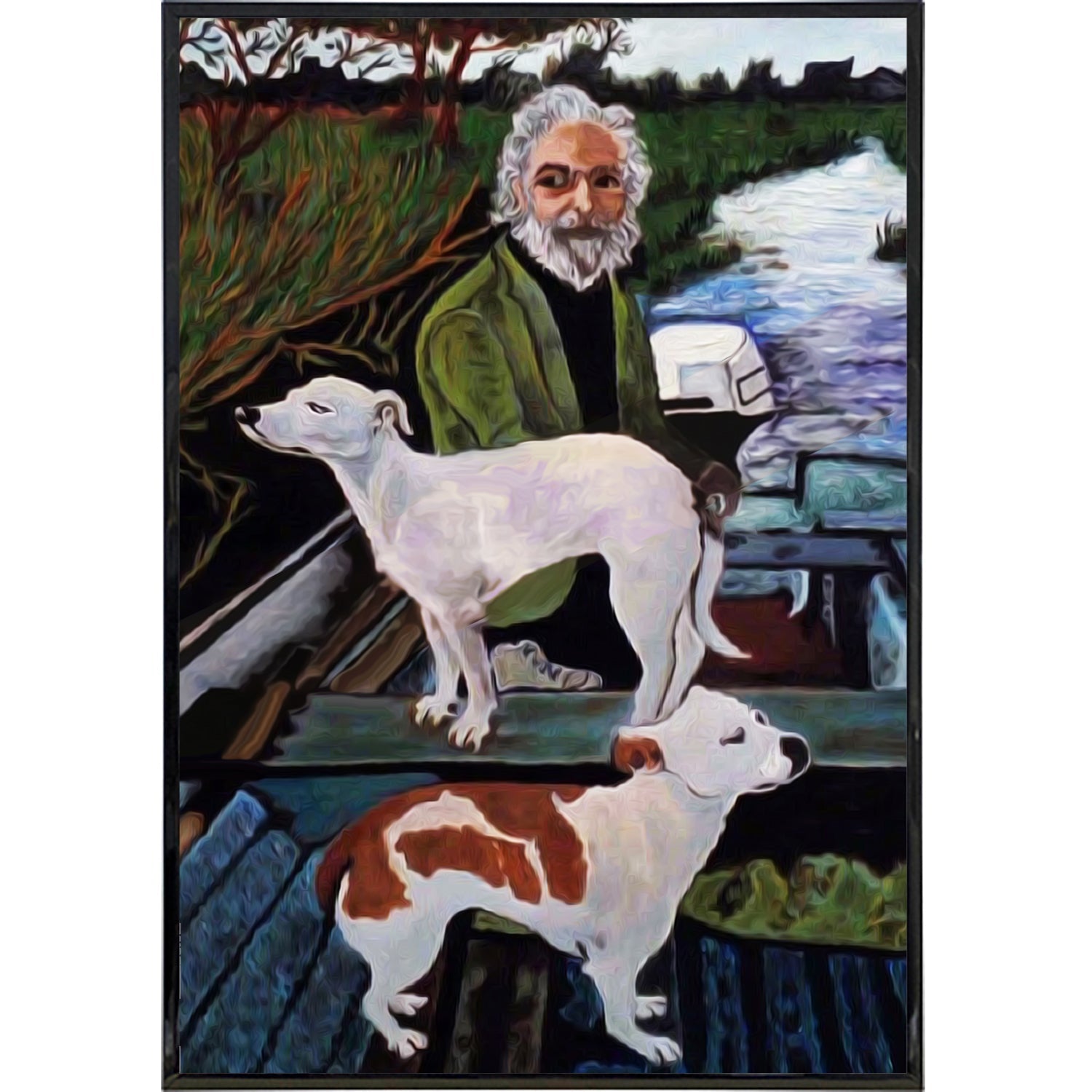 Goodfellas Dog Painting Print - Vintage Movie Poster Art for Home & Office Decor - Perfect for Living Room, Bedroom, or Man Cave Wall Art