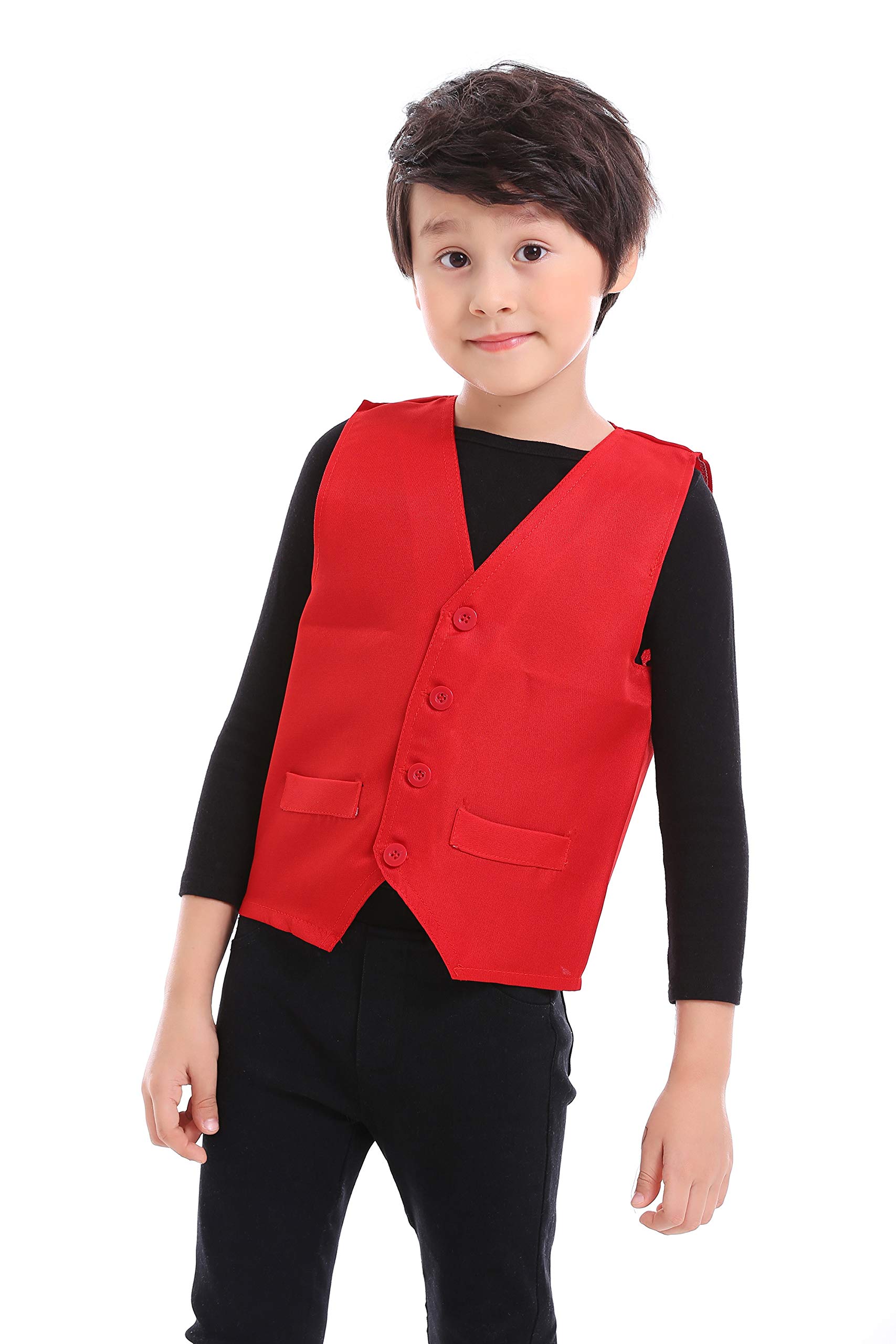 TopTie Kids Volunteer Vest - Adjustable Waistcoat for School Activities, Parties & Events - Perfect for Role Play, Costumes & Group Performances