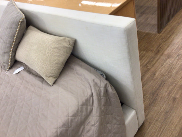 RH Modena Fabric Panel Platform King Bed - Slightly Discolored/Soiled (AS IS) | Luxury Bedroom Furniture for Modern Homes