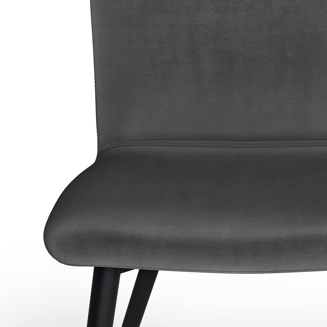 SIMPLIHOME Baylor Mid Century Modern Dining Chairs (Set of 2) - Dark Grey Velvet Upholstered - Comfortable & Stylish for Dining Room, Kitchen, Breakfast Nook & Home Office