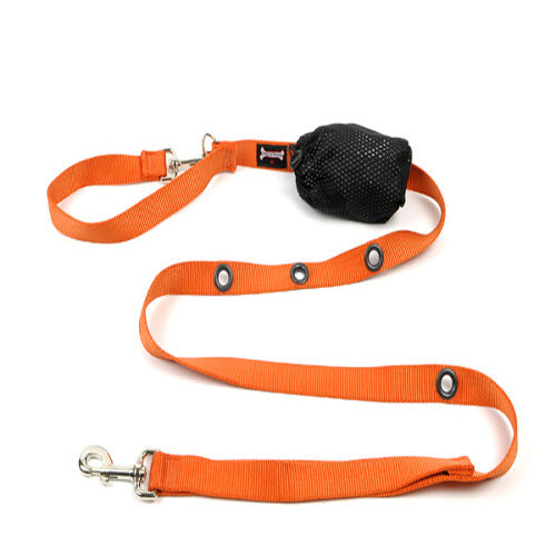 Smoochy Poochy Hands-Free Nylon Dog Leash - 6 Feet Adjustable Pet Lead with Durable Clip - Multiple Colors for Small Medium Large Dogs - Perfect for Walking, Running, Hiking & Outdoor Adventures