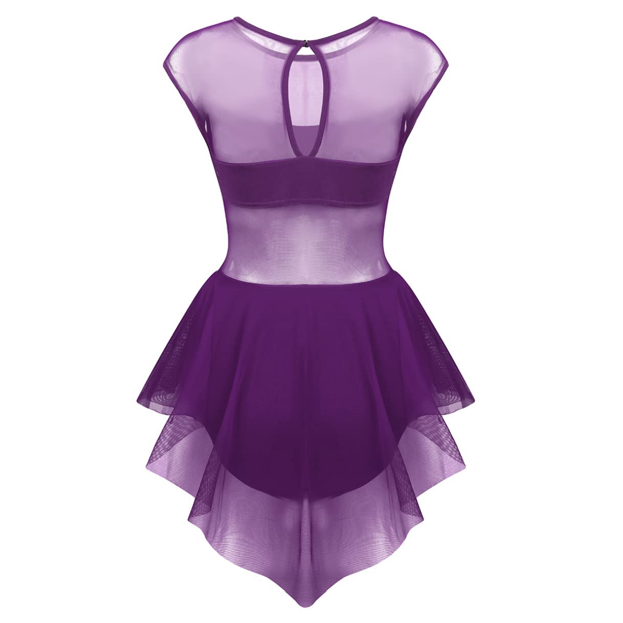 Elegant Women's Lyrical Ballet Leotard - Contemporary & Latin Dance Costume with Mesh Design for Performances, Practice, and Dance Competitions
