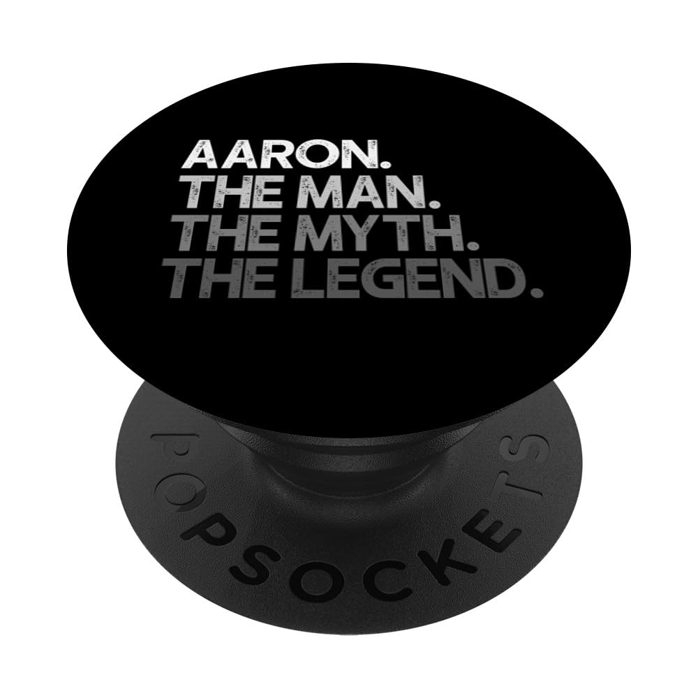 Aaron Gift: The Man Myth Legend PopSockets Adhesive PopGrip - Perfect Phone Grip for Everyday Use, Commuting & Travel