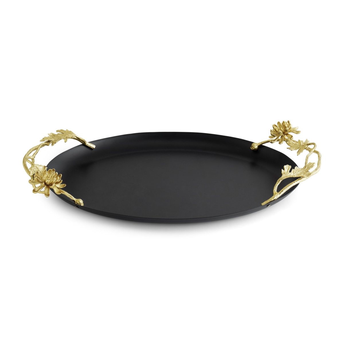 Elegant Dahlia Oval Serving Tray - Decorative Handmade Wooden Tray for Dining, Coffee Table, and Home Decor - Perfect for Entertaining, Gifts, and Organizing