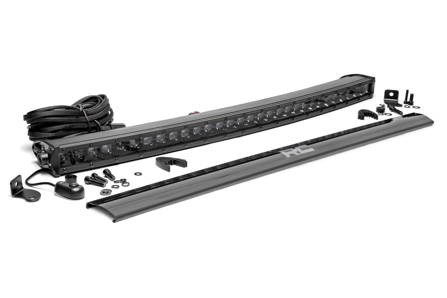 Rough Country 30-Inch Black Series Curved Single Row CREE LED Light Bar - 72730BL | Off-Road Lighting for Trucks, Jeeps & ATVs