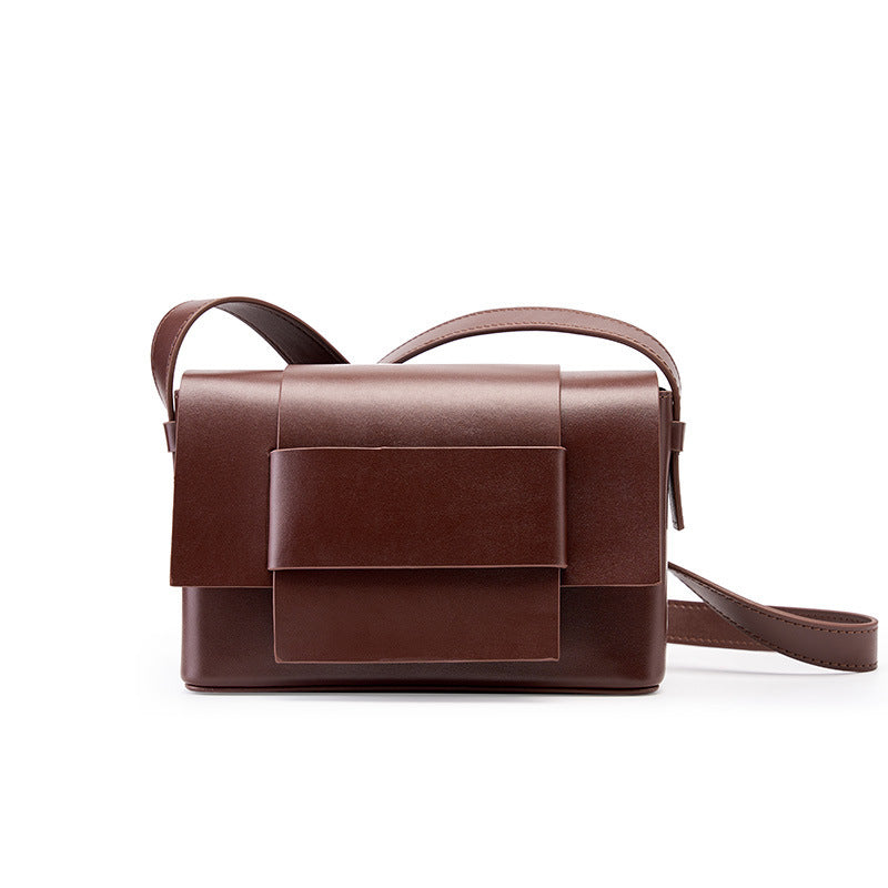 Genuine Soft Leather Woven Small Square Shoulder Bag Crossbody Purse for Women - Perfect for Work, Travel & Everyday Use