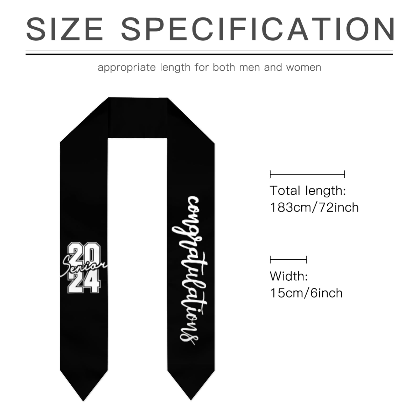 2023 Graduation Stole - Elegant Keepsake for Graduates | Perfect Graduation Gift for High School & College | Ideal for Commencement Ceremonies & Photo Shoots