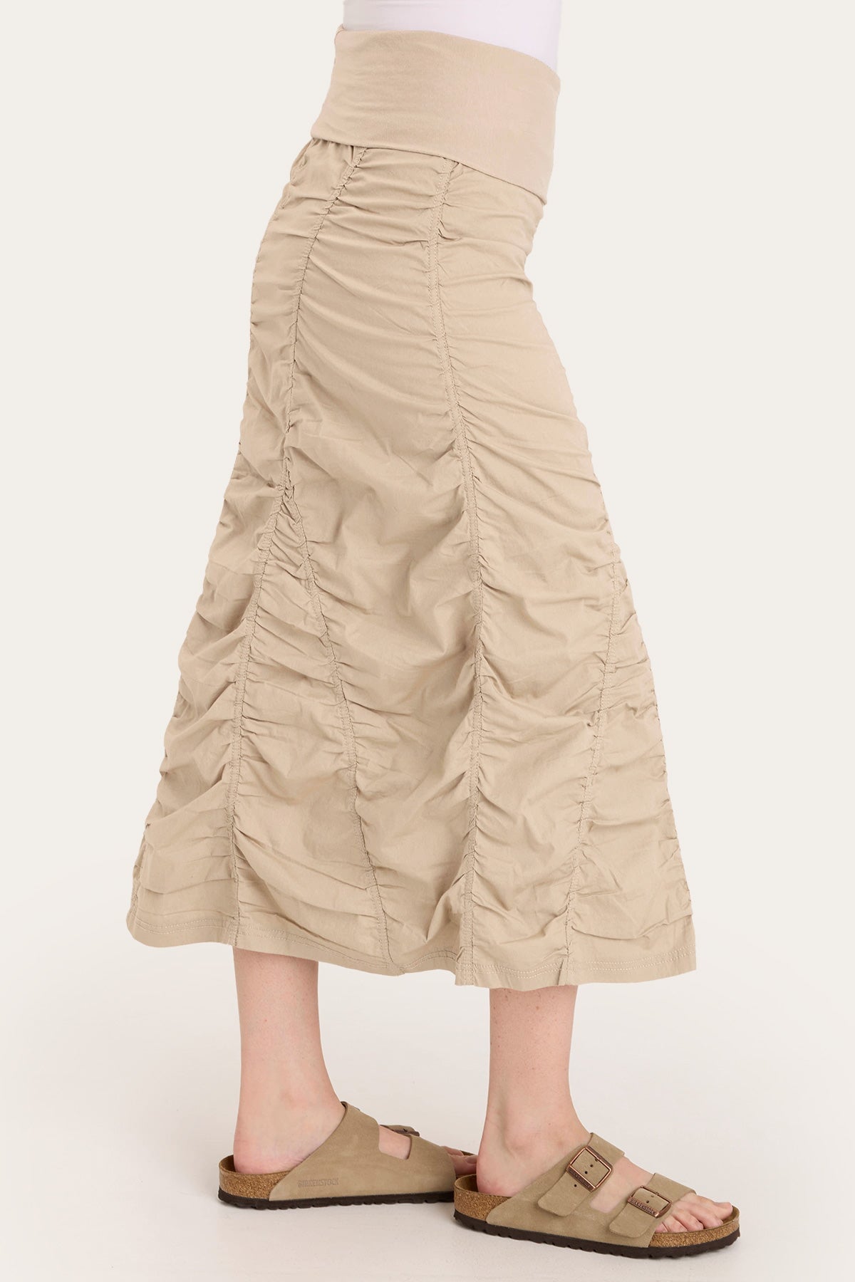 Gored Peasant Skirt for Women - Flowy Boho Midi Skirt with Elastic Waist | Perfect for Summer, Festivals & Casual Outfits