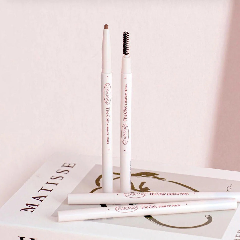 DEAR.MAY Eyebrow Pencil - 0.18g Ultra-Thin Precision, 4 Natural Shades for Perfect Brows | Waterproof & Long-Lasting | Great for Daily Makeup, Professional Styling & On-The-Go Touch Ups