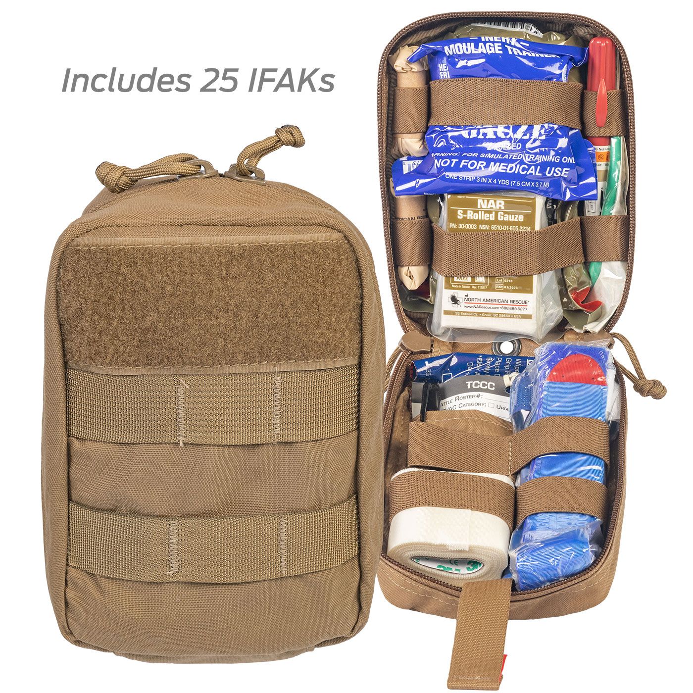 TCCC IFAK Skills Set by North American Rescue - Complete Tactical Medical Kit for Emergency First Aid & Combat Casualty Care