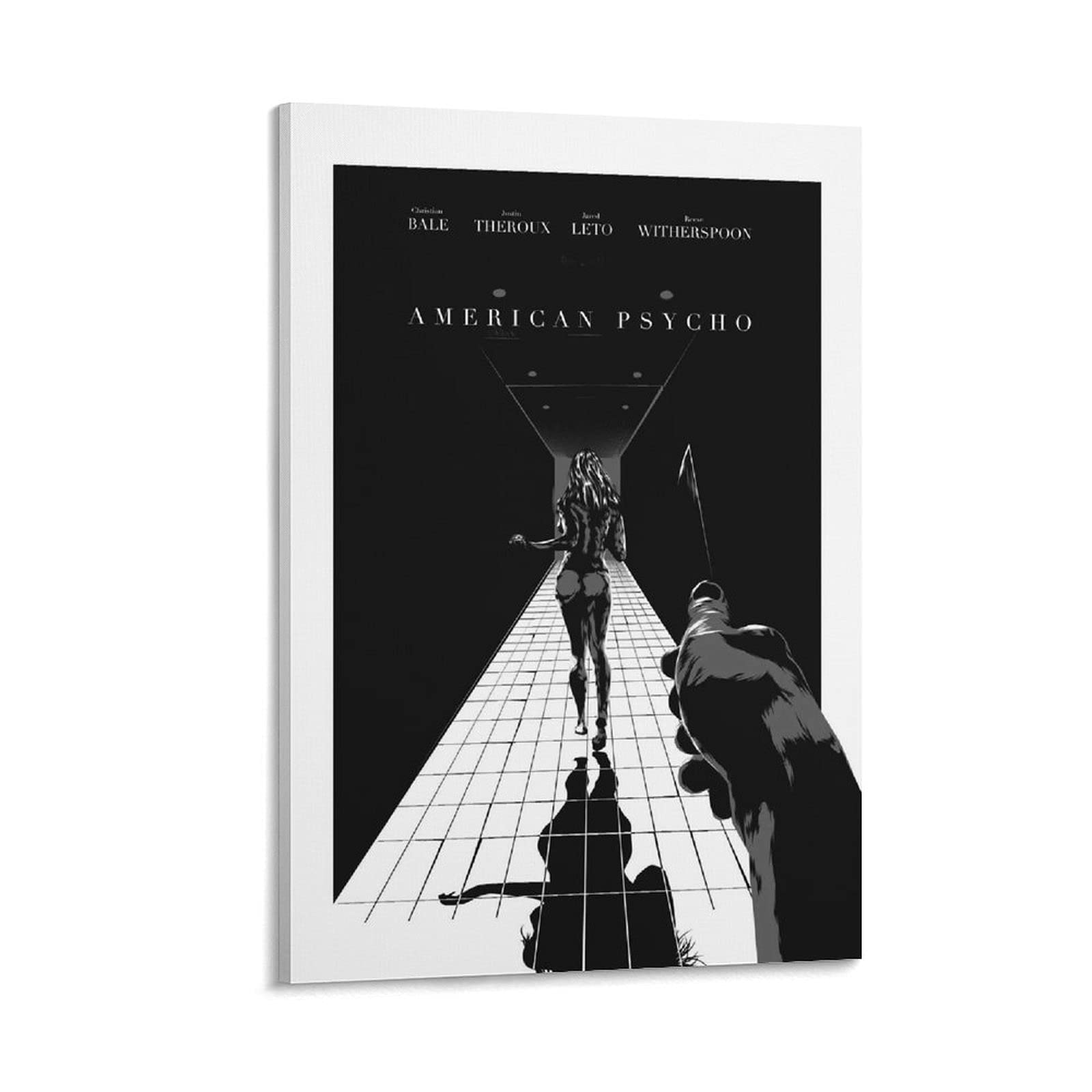 American Psycho Movie Poster - Alternative Character Art Print 20x30 Inch (50x75cm) - Canvas Wall Decor for Home, Office & Theater Rooms - Perfect for Movie Lovers & Psycho Fans