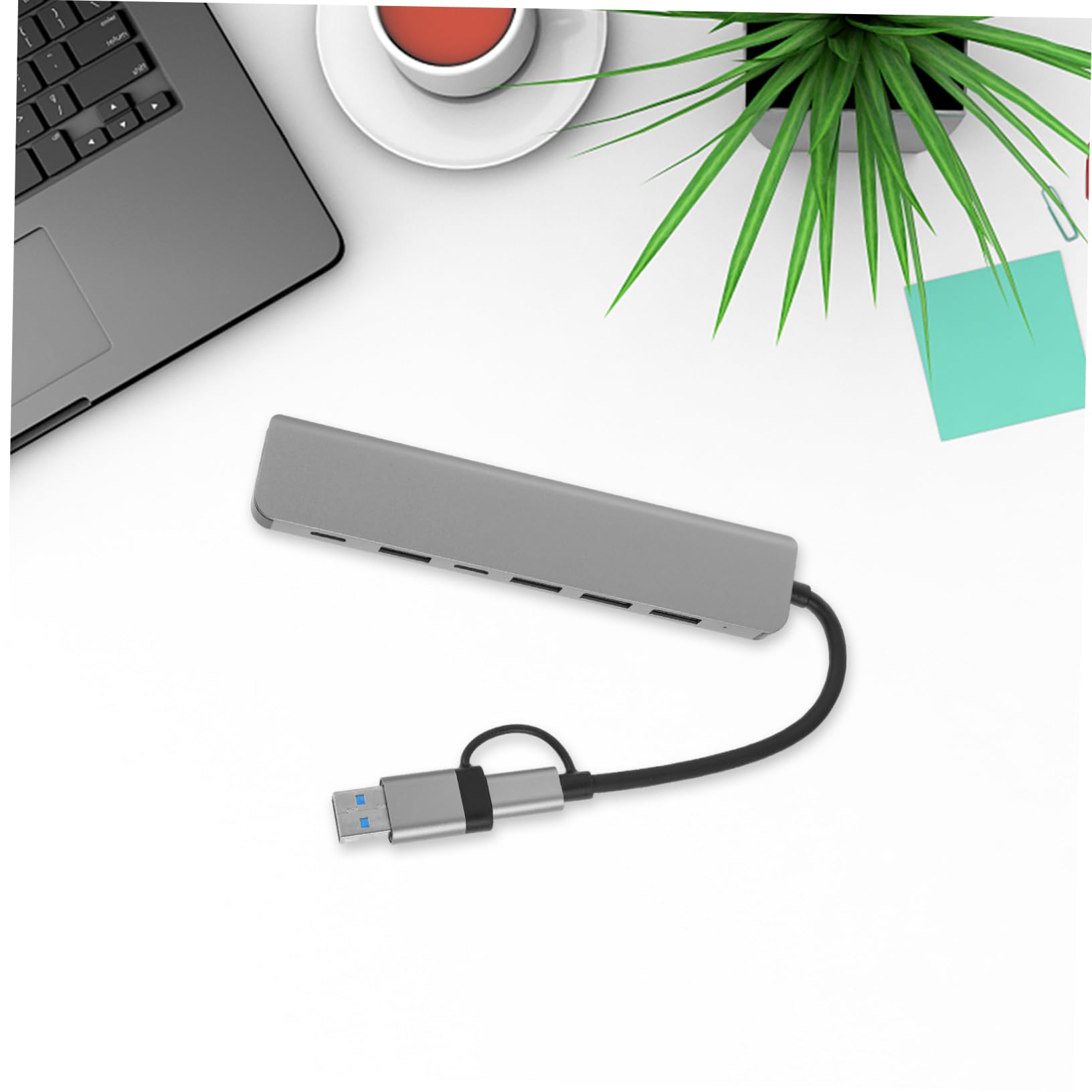 HEMOTON 7-in-1 USB Hub Extender with Multiple Ports - USB A Splitter & Extension Cable for Laptop, PC, Gaming Console - Perfect for Home Office, Gaming Setup & Multi-Device Charging